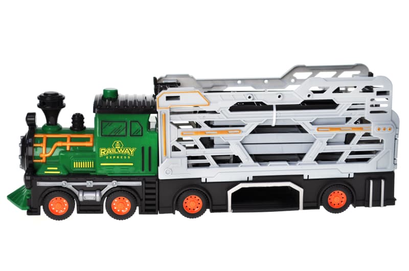 Потяг інерційний 8907 з набором машинок, в коробці р.47,5x12x25,5 см YG Toys, фото 5