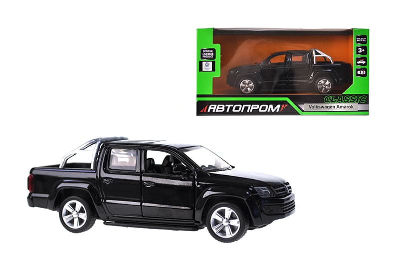 Машина металева 10025, 5 inch Volkswagen Amarok, відкриваються двері, у коробці р.16.5x7x8см АВТОПРОМ