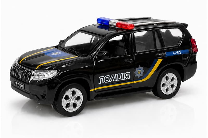 Машина KM260416P "TOYOTA PRADO ПОЛІЦІЯ" чорна TECHNODRIVE
