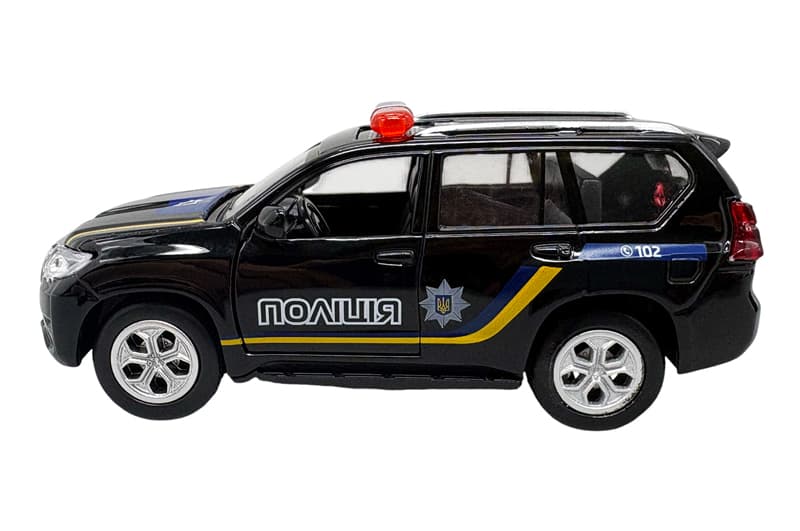 Машина KM260416P "TOYOTA PRADO ПОЛІЦІЯ" чорна TECHNODRIVE, фото 2