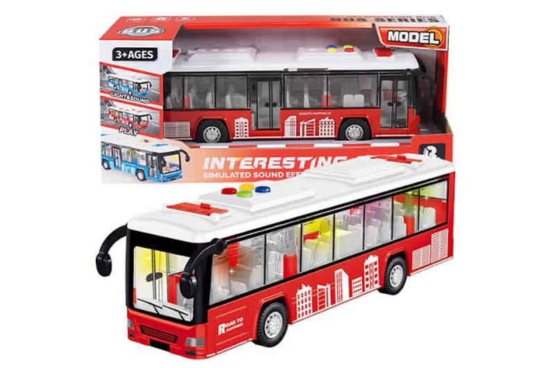 Автобус інерційний 98051B озвучений, зі світлом, в коробці р.32x9.5x13.5 см YG Toys