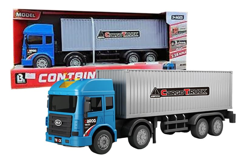 Машина вантажівка інерційна 58036A озвучена, зі світлом, в коробці YG Toys