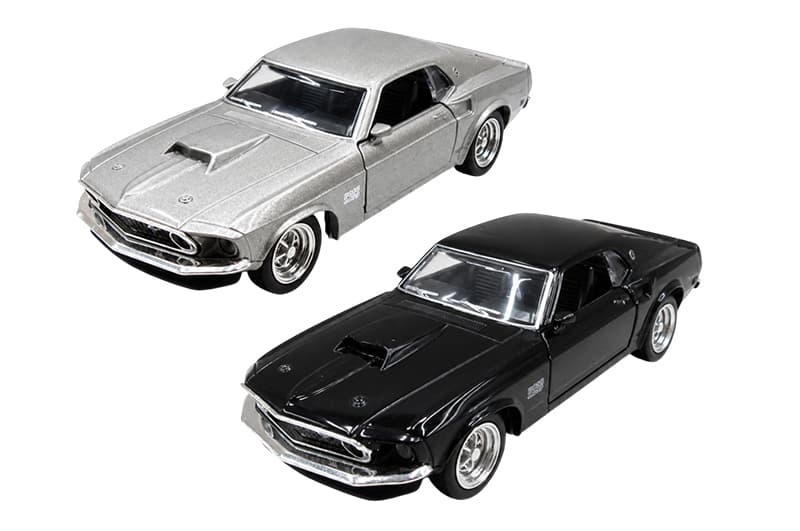 Машина 260089U "Ford Mustang Boss 429 1969" сіра, чорна TechnoDrive