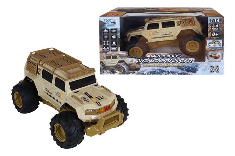 Машина на радіокеруванні SL-8018ARH "Amphibious" 4WD 1:14, 2.4 GHz, акумулятор 3.7 V, світло, звук KS Drive