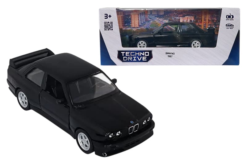 Машина 250395U "BMW M3 1987" чорна TechnoDrive