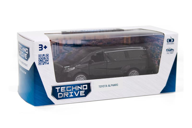 Машинка металева-TOYOTA ALPHARD (чорний) TechnoDrive, фото 3