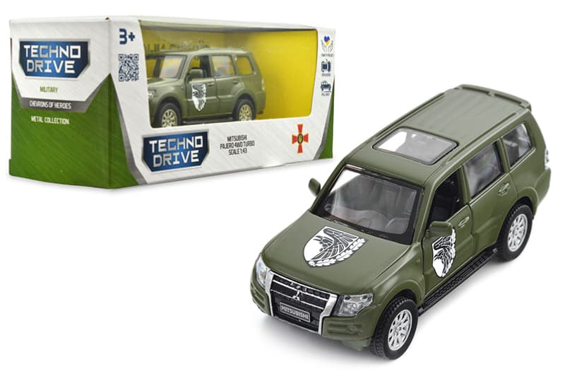 Машина 250283M "MITSHUBISHI PAJERO 4WD Tubro" "Шеврони Героїв - 93 ОМБР" TECHNODRIVE