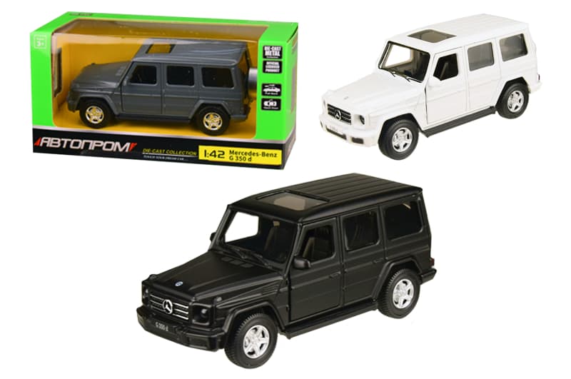 Машина металева 4325 "Автопром" 1:42 Mercedes-Benz G350D 3 кольори, відкриваються двері, коробка
