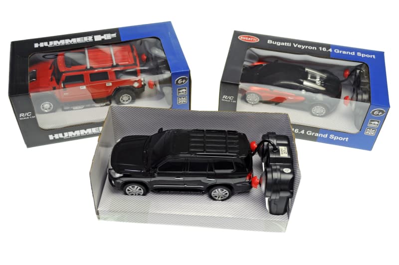 Машина на батарейках, р/к 27020 1:24 Hummer H2, 2 кольори, в коробці