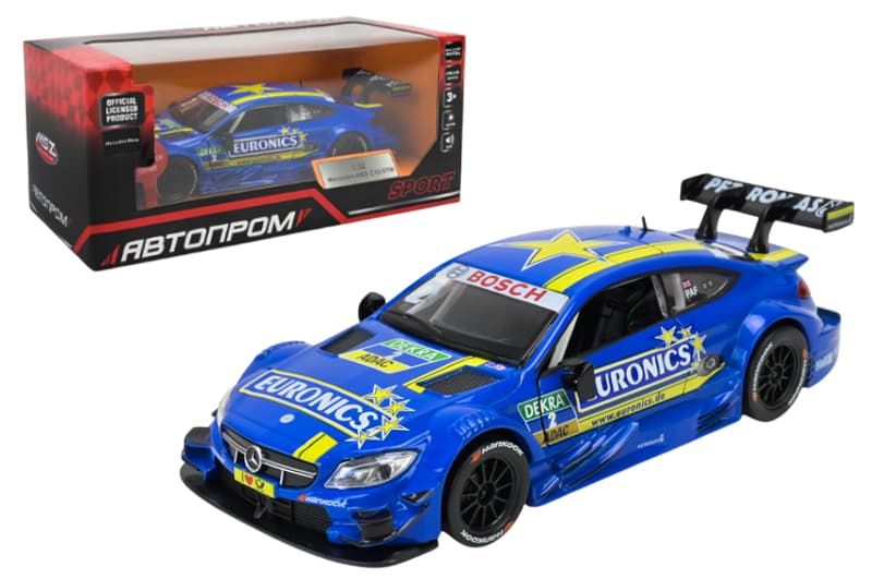 Машина металева "АВТОПРОМ" 68447(BL) 1:32 Mercedes-AMG C 63 DTM, батарейка, світло, звук, відкриваються двері, кор.