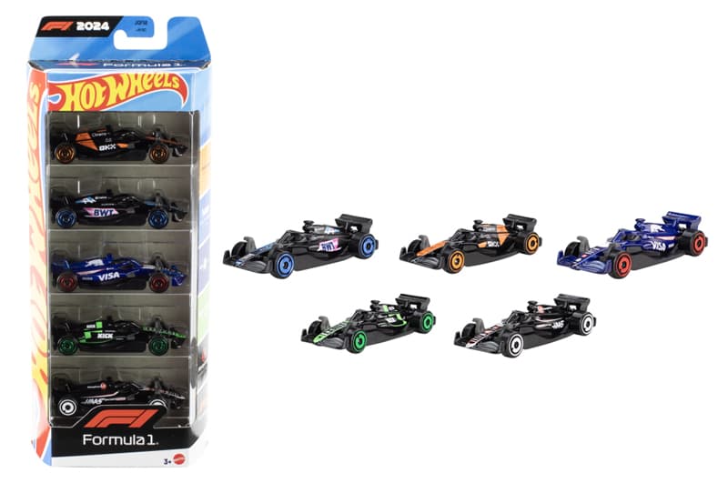 Ігровий набір JGF58 з 5 базових болідів «F1 2024» Hot Wheels