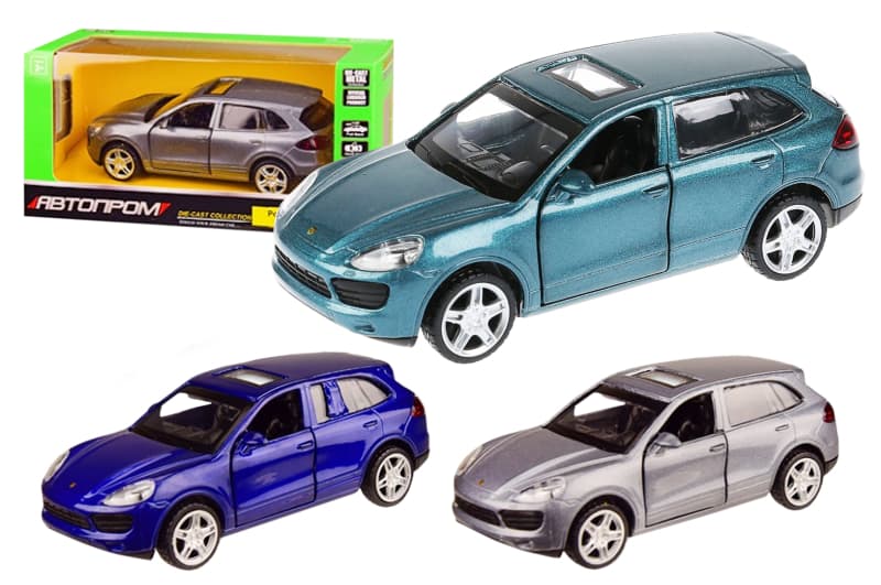 Машина металева 4303 "Автопром" 1:43 PORSCHE 3 кольори, відкриваються, в кор.