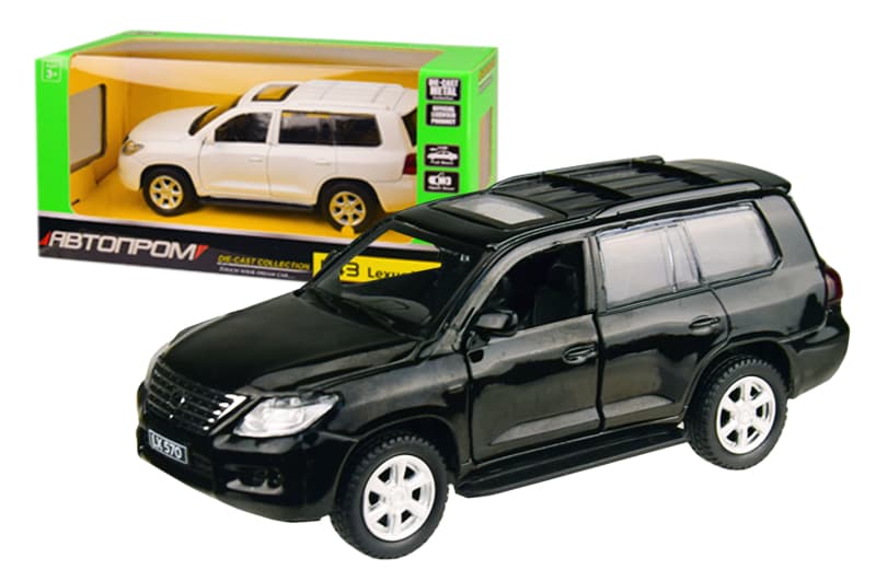 Машина металева 4304 "Автопром", 1:43 LEXUS LX570, 2 кольори, відкриваються двері, в коробці