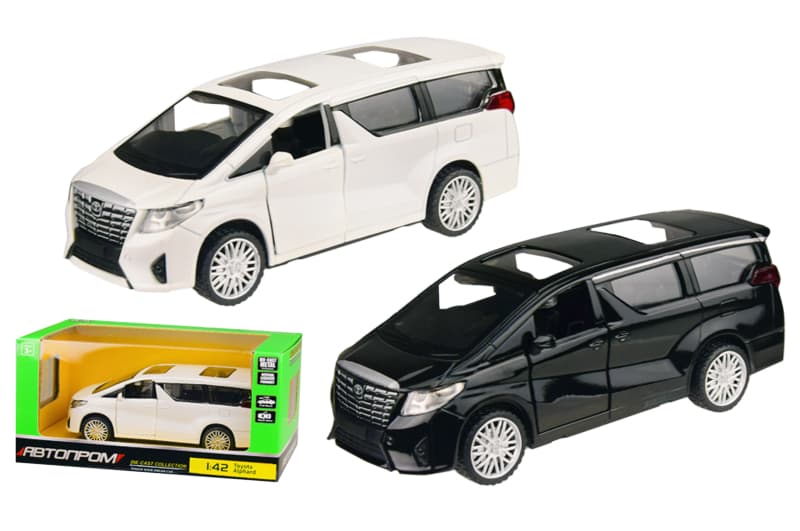 Машина металева 4329 "АВТОПРОМ",1:42 Toyota Alphard, 2 кольори, відкриваються двері, коробка