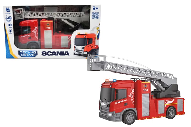 Машина пожежна 6407KS "SCANIA" зі світлом, звуком, бризкає водою TECHNODRIVE