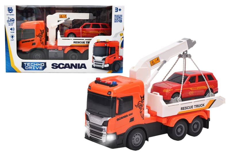 Машина евакуатор 6408KS "SCANIA" з машиною зі світлом і звуком TECHNODRIVE