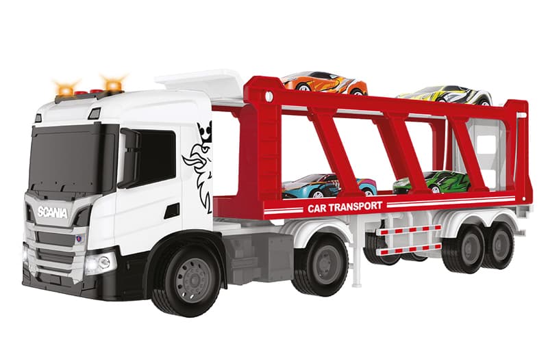 Автовоз 6414KS "SCANIA" 4 машини, світло, звук TECHNODRIVE, фото 2