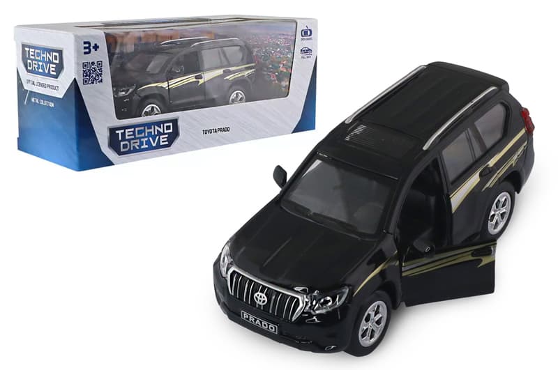 Машина KM6189D "TOYOTA PRADO" чорний TECHNODRIVE