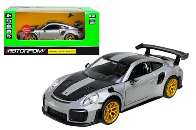 Металева машинка Автопром Porsche 911 GT2 RS 68705, 1:32, зі світлом і звуком