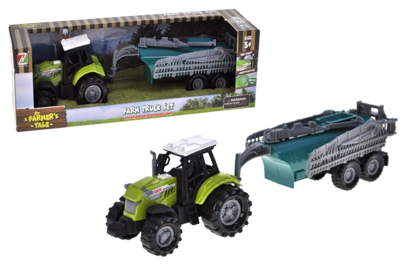 Інерційний трактор YG TOYS з причепом, зі світлом і звуком