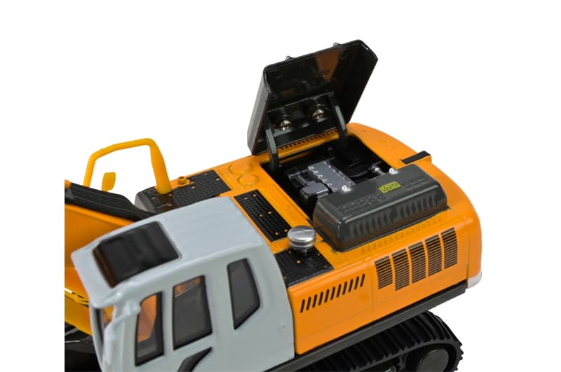 Екскаватор металевий 68377(AP7758) 1:50 звук, рухливі деталі,у коробці р.26,5x13,5x8,5см АВТОПРОМ, фото 5