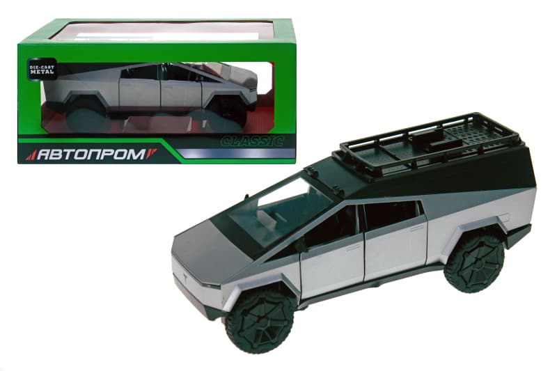 Машина АВТОПРОМ AP7727 Tesla pickups camring,1:24 на батарейках, світло, звук, відкриваються двері, коробка, фото 5