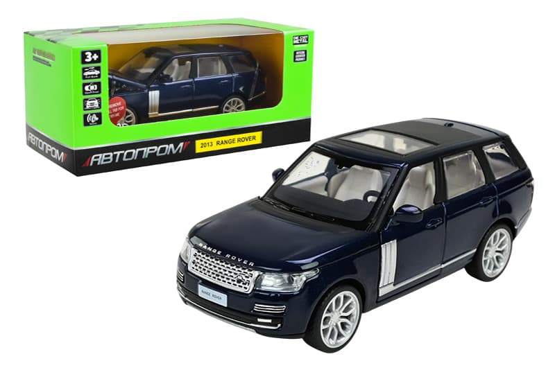 Машина металева "Автопром" 68357, 1:34 "2013 Range Rover", на батарейках, світло, звук,  відкриваються двері, в коробці
