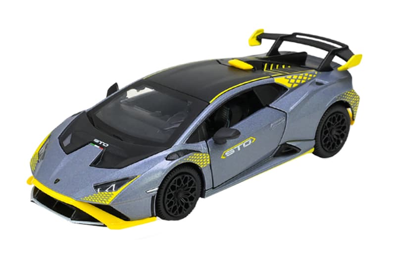 Металева автомодель Lamborghini STO 1:32 Автопром зі світлом, звуком і відкривними дверима, фото 2