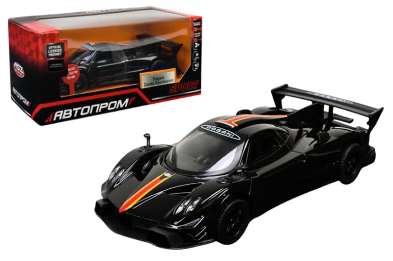 Машина металева 68314 1:32 "Pagani Zonda Revolucion" на батарейки, світло, звук, відкриваються двері, у коробці18x9x8 см АВТОПРОМ