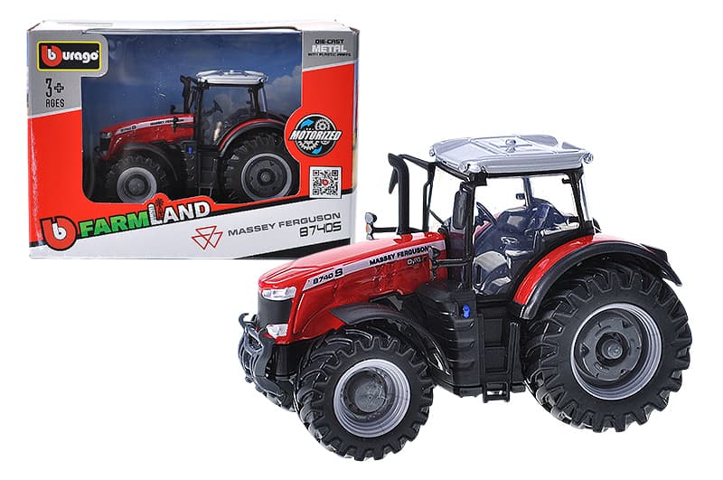 Модель 18-31613 "ТРАКТОР MASSEY FERGUSON 8740S" (10 cm) Bburago, фото 5