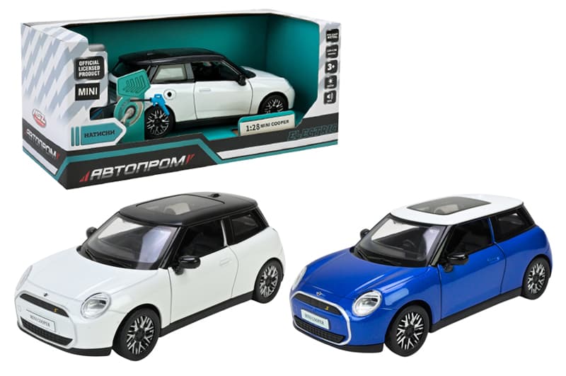 Металева автомодель Автопром MINI COOPER 1:36, світло та звук, 68739