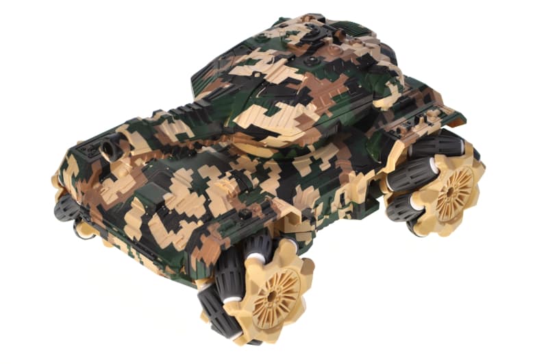 Танк  на радіокеруванні A123-120 акумулятор, USB,світло,музика,дим,дрифт,стріляє гелевими кульками,2 кол.кор.30*17*18,5 см, фото 3