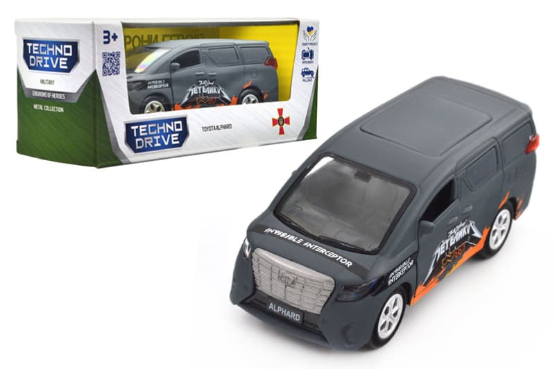Іграшкова машина Toyota Alphard «Шеврони Героїв: Загін Метеликів» TECHNO DRIVE KM6011