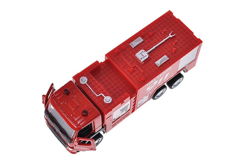 Машина металева "Автопром" 67392 1:72 Volvo Fire Engine, рухомі елементи, в коробці р. 13.5*7*5 см., фото 2