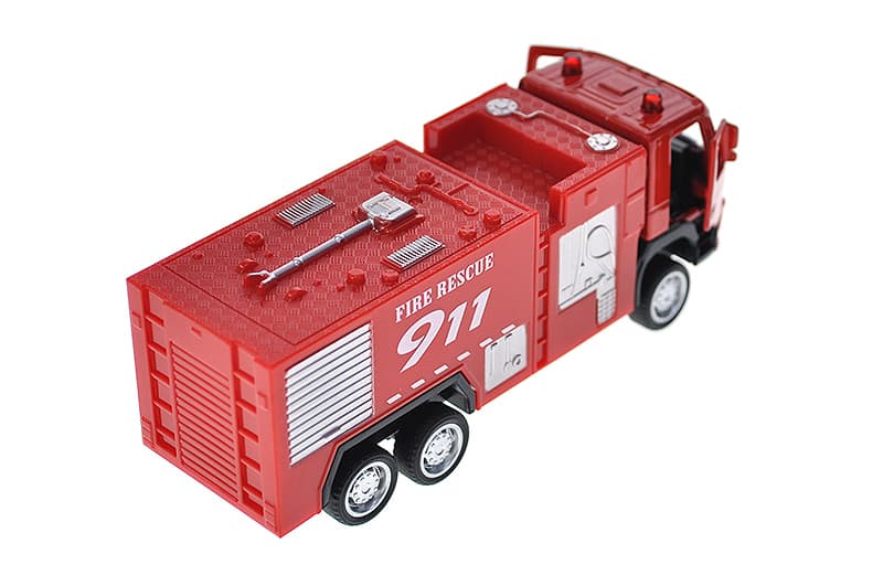 Машина металева "Автопром" 67392 1:72 Volvo Fire Engine, рухомі елементи, в коробці р. 13.5*7*5 см., фото 4