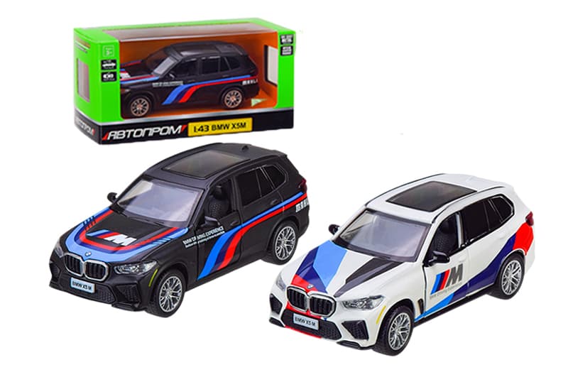 Металева автомодель Автопром BMW X5M 1:43 з дверима, що відкриваються