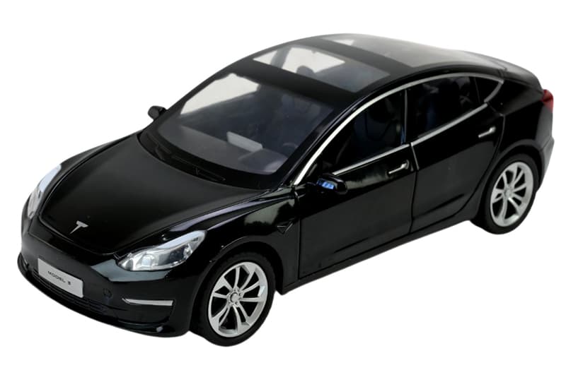Машина металева AP7728 1:24 Tesla model 3, на  батарейки, світло, звук, відкриваються двері, в коробці 28x16x12,8см АВТОПРОМ, фото 4