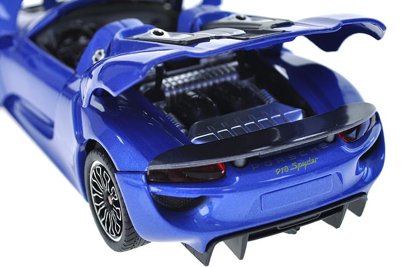 Машина металічна 68243A "Автопром",1:24 Porsche 918 Spyder, батарейки світло, звук, відкриваються двері, капот, коробка, фото 3