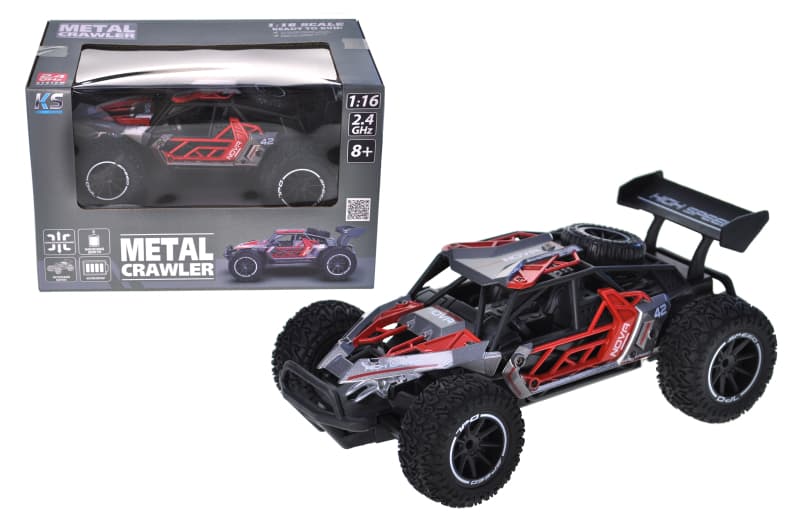 Автомобіль METAL CRAWLER з р/к - NOVA (сіро-червоний, метал. корпус, акум.3,7V, 1:16)