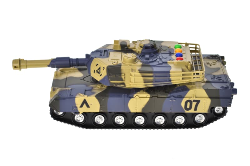 Танк інерційний, озвучений, зі світлом, в коробці, фото 7