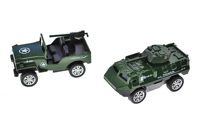 Набір металевих інерційних військових машинок YG TOYS, 4 шт., фото 5