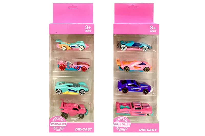 Набір металевих машинок для дівчаток YG TOYS, 4 шт., 3 види, фото 5