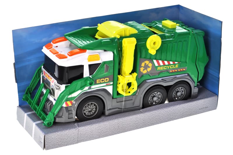 Машина сміттєвоз RJ2819 інерційна, озвучена, зі світлом, в коробці YG Toys, фото 3