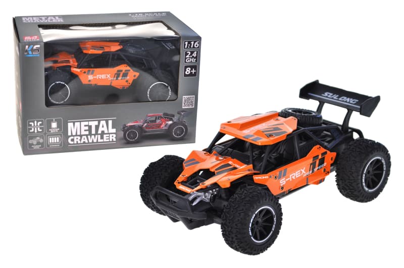 Радіокерований автомобіль METAL CRAWLER S-REX, 1:16, помаранчевий, металевий корпус, акумулятор 3,7 В