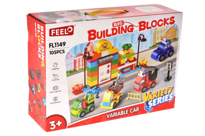 Конструктор YG TOYS FL1149 «Автостанція», 105 деталей, 35×11×25 см