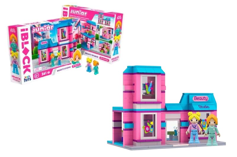 Конструктор IBLOCK JUNIOR KH08/013/1 Студія Краси, 361дет.,2 фіг, у короб. 37.5x25.5x6см Kidshits