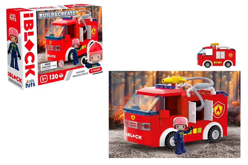 Конструктор IBLOCK JUNIOR KH43/001/3 FIRE 130дет., короб. р.24x16x6 см Kids hits