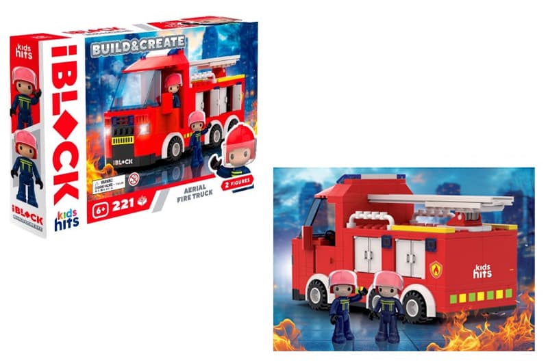Конструктор IBLOCK JUNIOR KH43/002/3 FIRE 221дет., короб. 32x5x21.5 см Kids hits