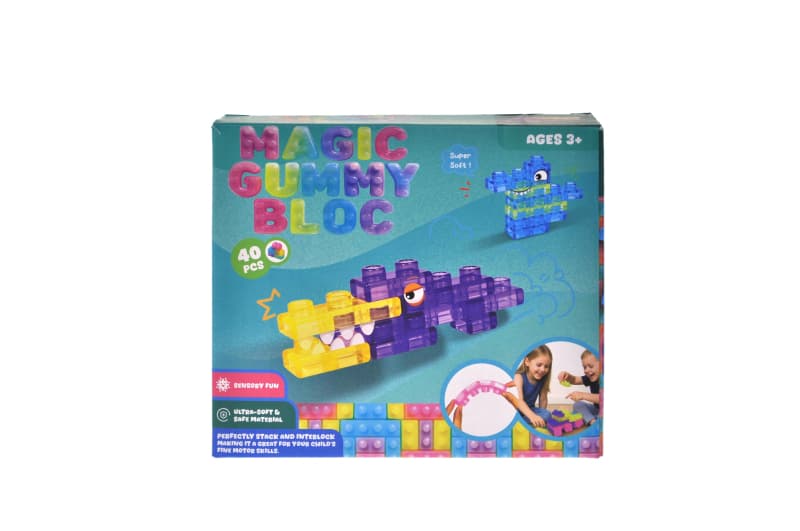 Силіконовий конструктор MAGIC GUMMY BLOC, 40 деталей, фото 2