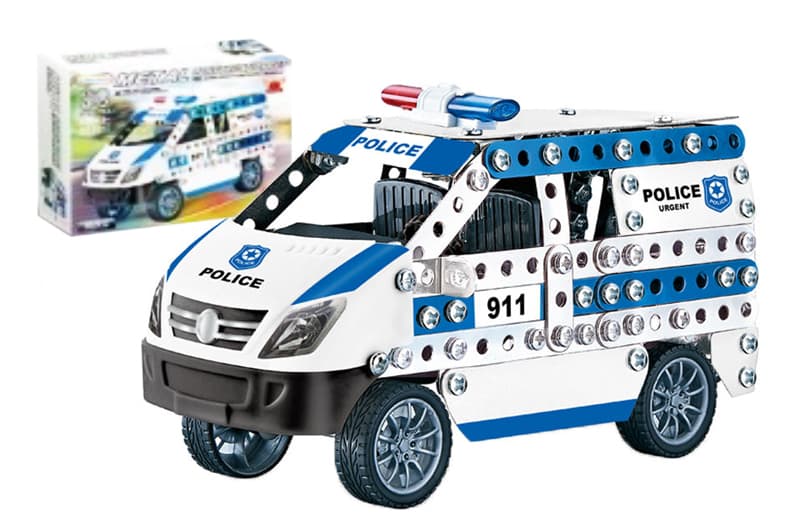 Металевий конструктор YG TOYS «Поліцейська машина», 314 деталей